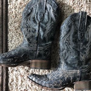 Womens Corral Black cowboy boots size 9